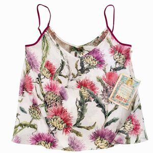 NWT - Aratta Floral Print Cami Tank Top – Size Small, Adjustable Strap